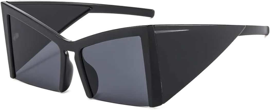 

Солнцезащитные очки квадратной формы в полуободковой оправе для женщин и мужчин, для путешествий, роскошные, большие, с защитой от УФ-излучения UV400, в стиле ретро UATXTAU, Black