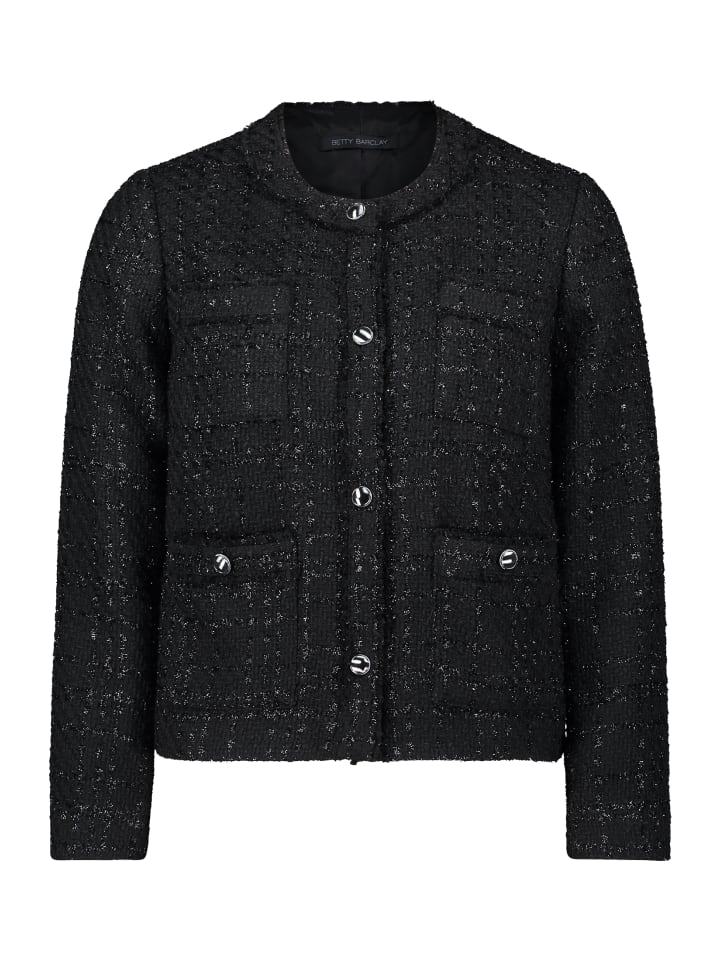 

Betty Barclay Черный пиджак с бахромой