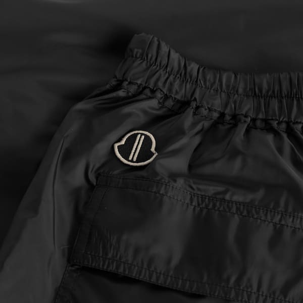 Rick Owens X moncler kiltshorts drawstring шорты, черный — фото 2
