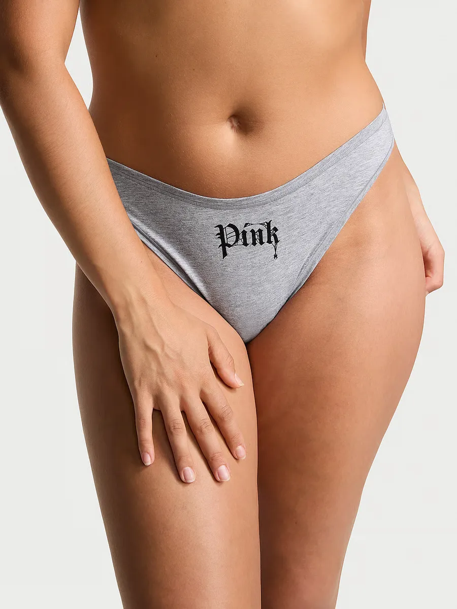 

Хлопковые трусики-стринги с высоким вырезом Pink, розовый