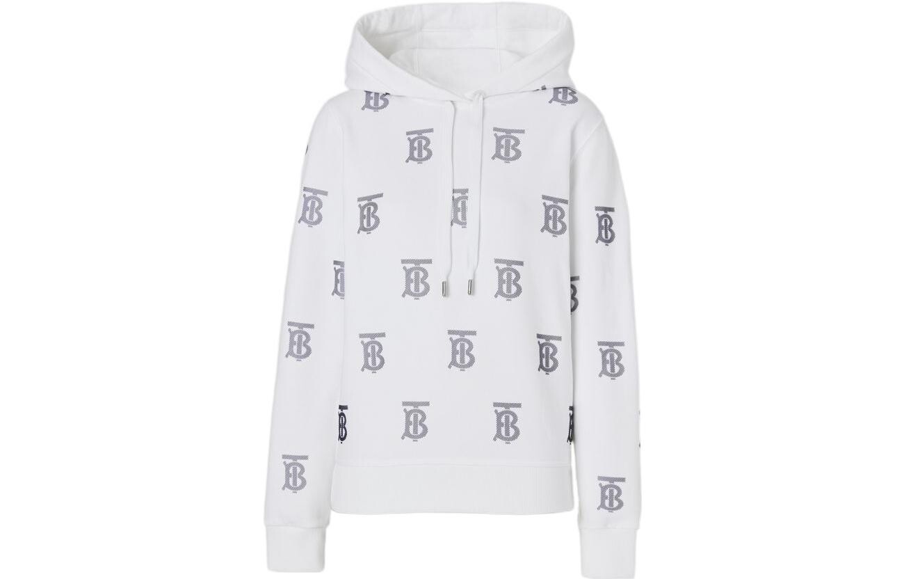 

SS22 Женская толстовка с капюшоном и длинными рукавами, белая Burberry