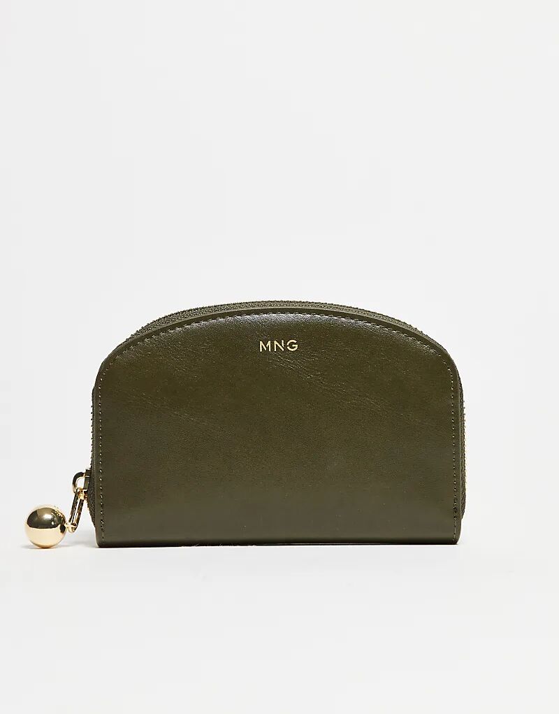 

Классический кошелек для монет Mango цвета хаки