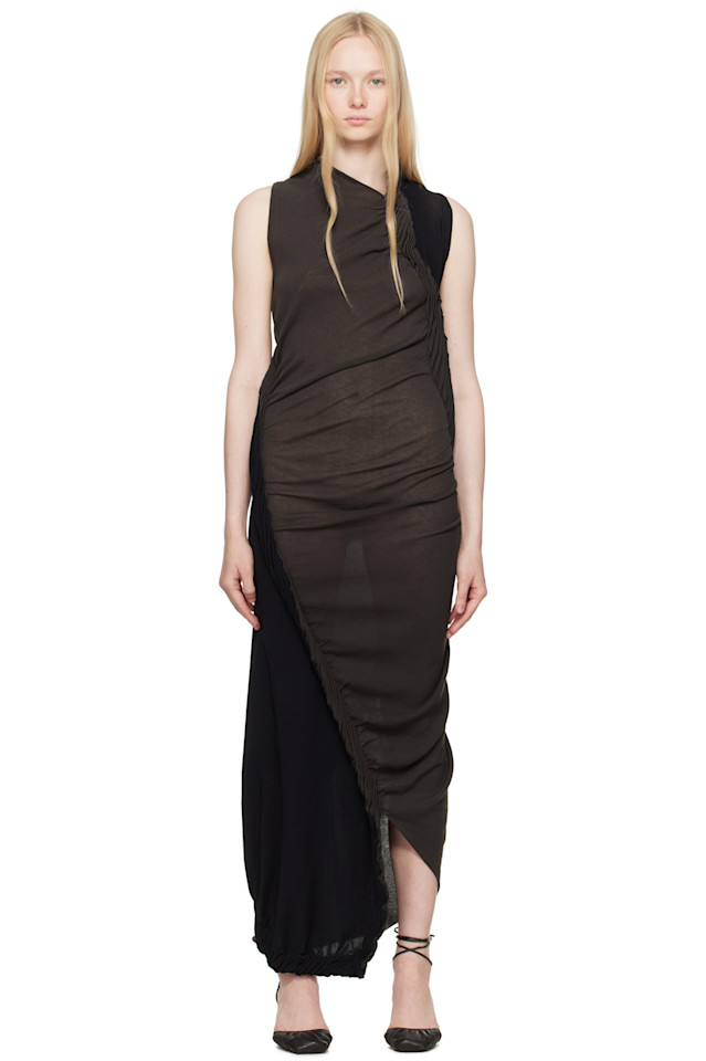 

Платье макси Beanstalk Issey Miyake, черный