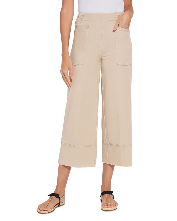 

Аналия Широкие джинсы из льняного денима в бежевом цвете Lyssé, коричневый/бежевый