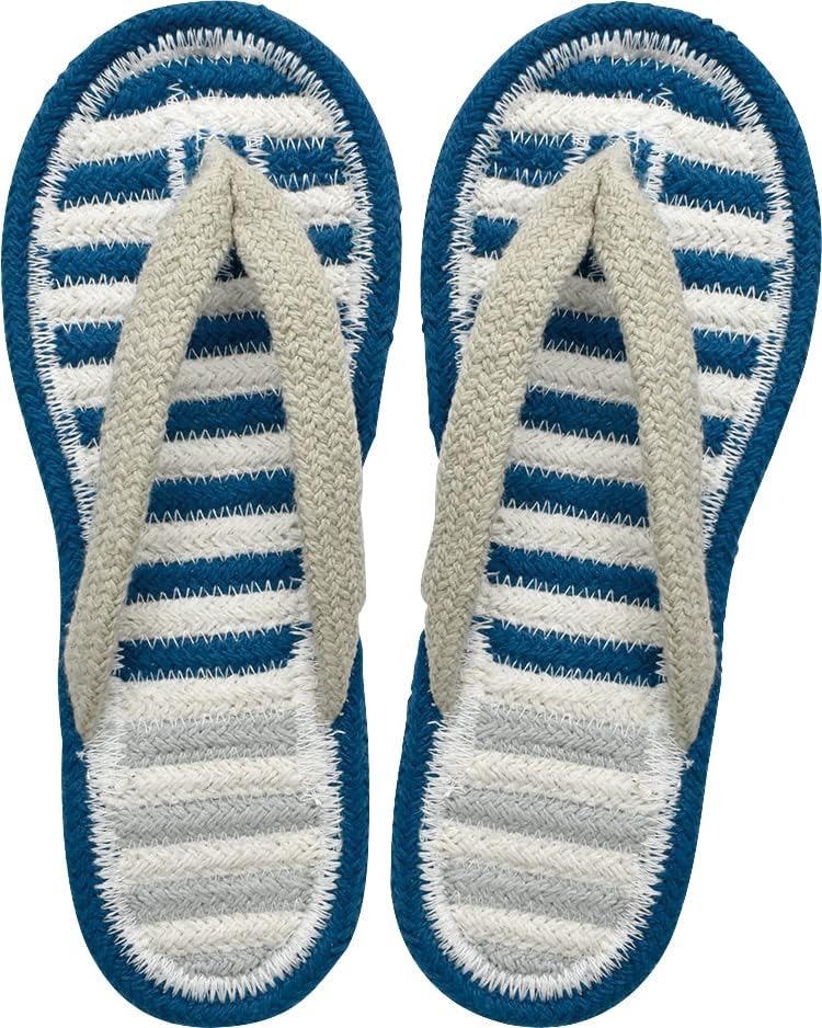 

Хлопковые сандалии с морской полоской Gendai Hyakka, синий