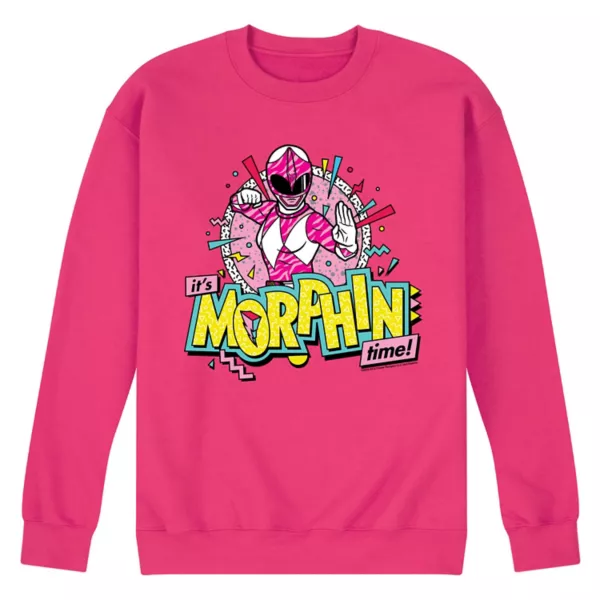 

Мужская розовая флисовая толстовка Power Rangers Morphin Time Licensed Character, розовый