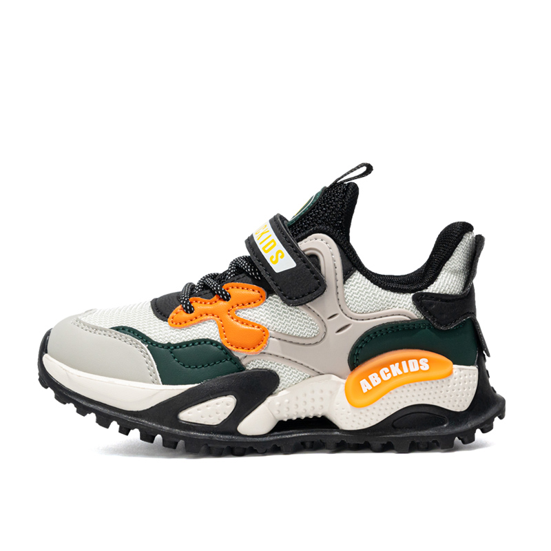 

Детские кроссовки с низким верхом, устойчивые к скольжению и износу ABC KIDS, бежевый/оранжевый