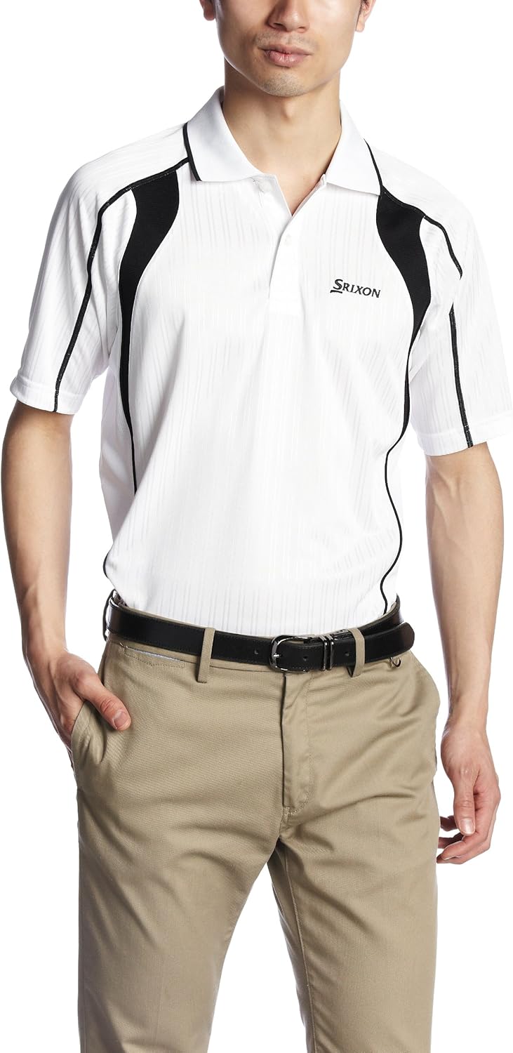 

Рубашка-поло Srixon, 3D-узор, приятная на ощупь, впитывающая влагу, быстросохнущая, защита от УФ-излучения, белый