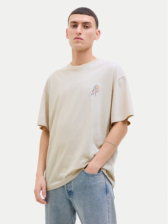 

Футболка свободного кроя Charge 12269384 Jack&Jones, бежевый