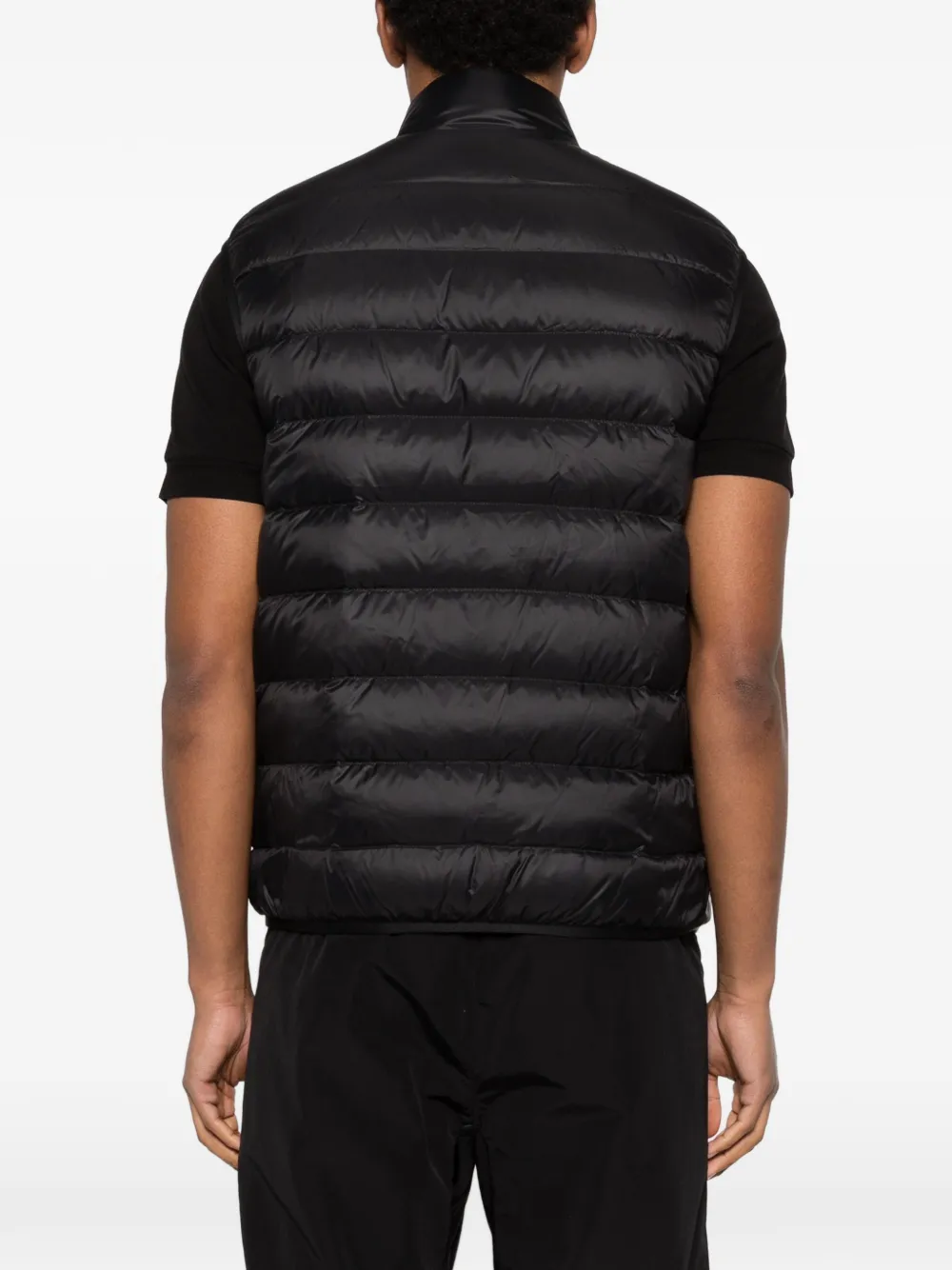 Стеганый жилет на молнии Moncler, черный — фото 4