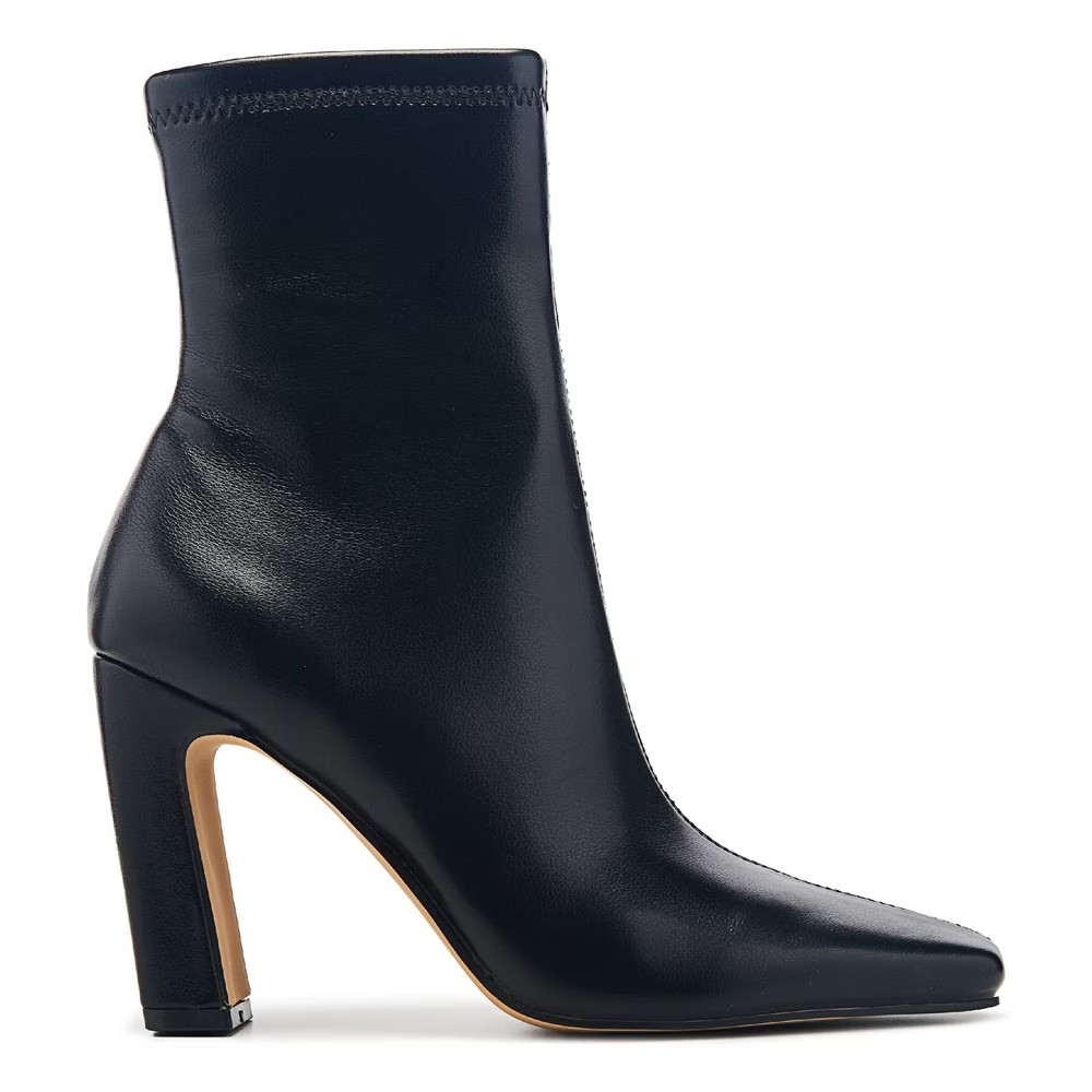 Ботильоны женские Steve Madden лакированные на каблуке, черный — фото 3