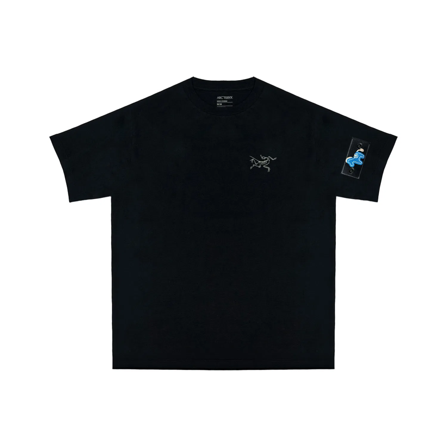 Футболка с круглым вырезом унисекс Arcteryx Moderate Black Blue Pony