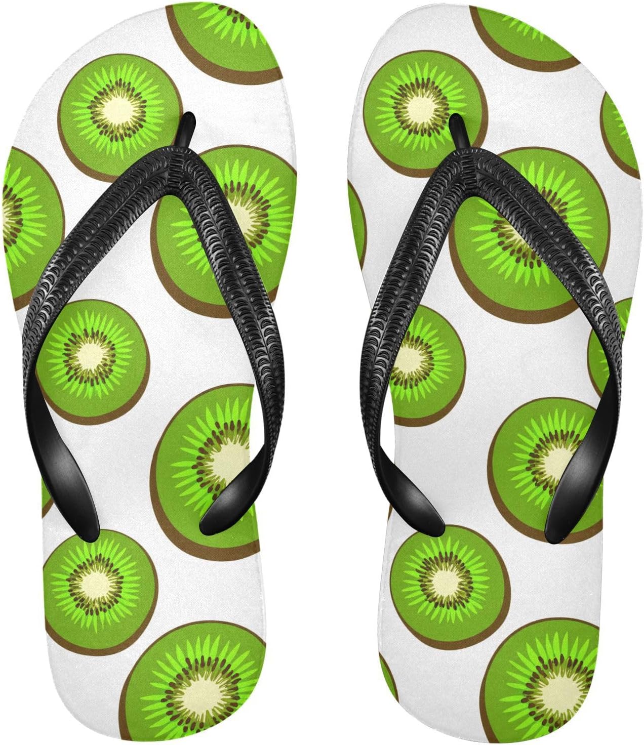 

Женские и мужские пляжные шлепанцы с рисунком киви, белые, для душа, резиновые, нескользящие, летние тапочки Sinestour