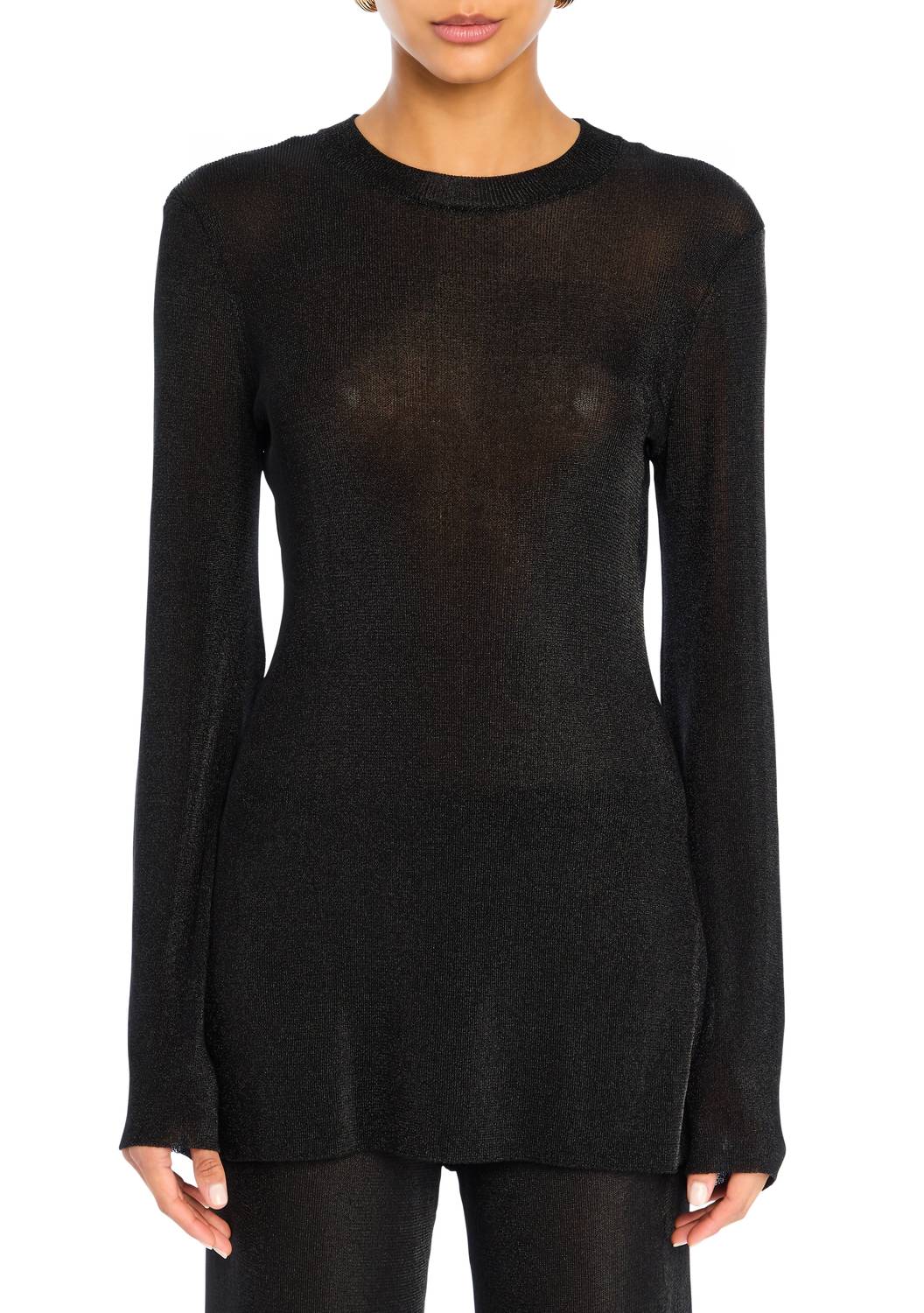 

Металлический трикотажный топ Ines черного цвета Ser.O.Ya, черный