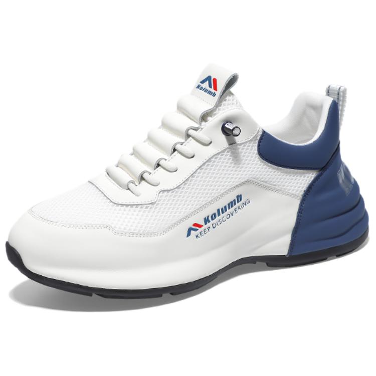 

Kolumb Нескользящие водонепроницаемые и дышащие низкие повседневные туфли для мужчин, белые и синие