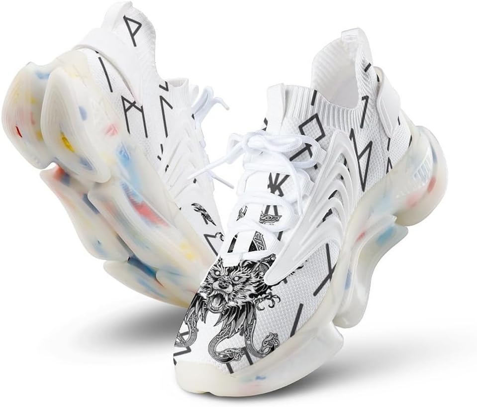 

Спортивные кроссовки викингского стиля для бега и ходьбы, удобная дышащая обувь для мужчин и женщин Ahtcpo, белый