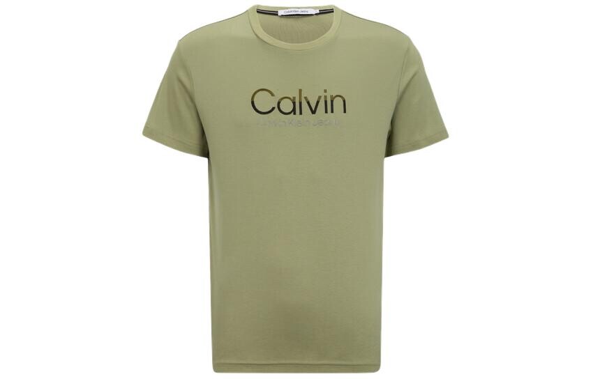 

Футболка мужская зеленая Calvin Klein, зеленый