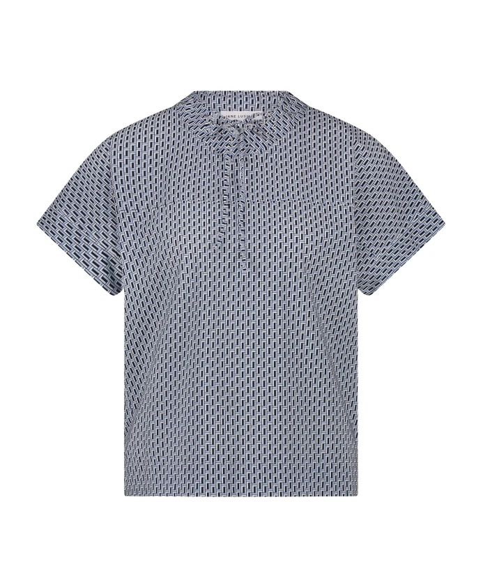 

Техническая трикотажная футболка с геометрическим принтом Jane Lushka, синий