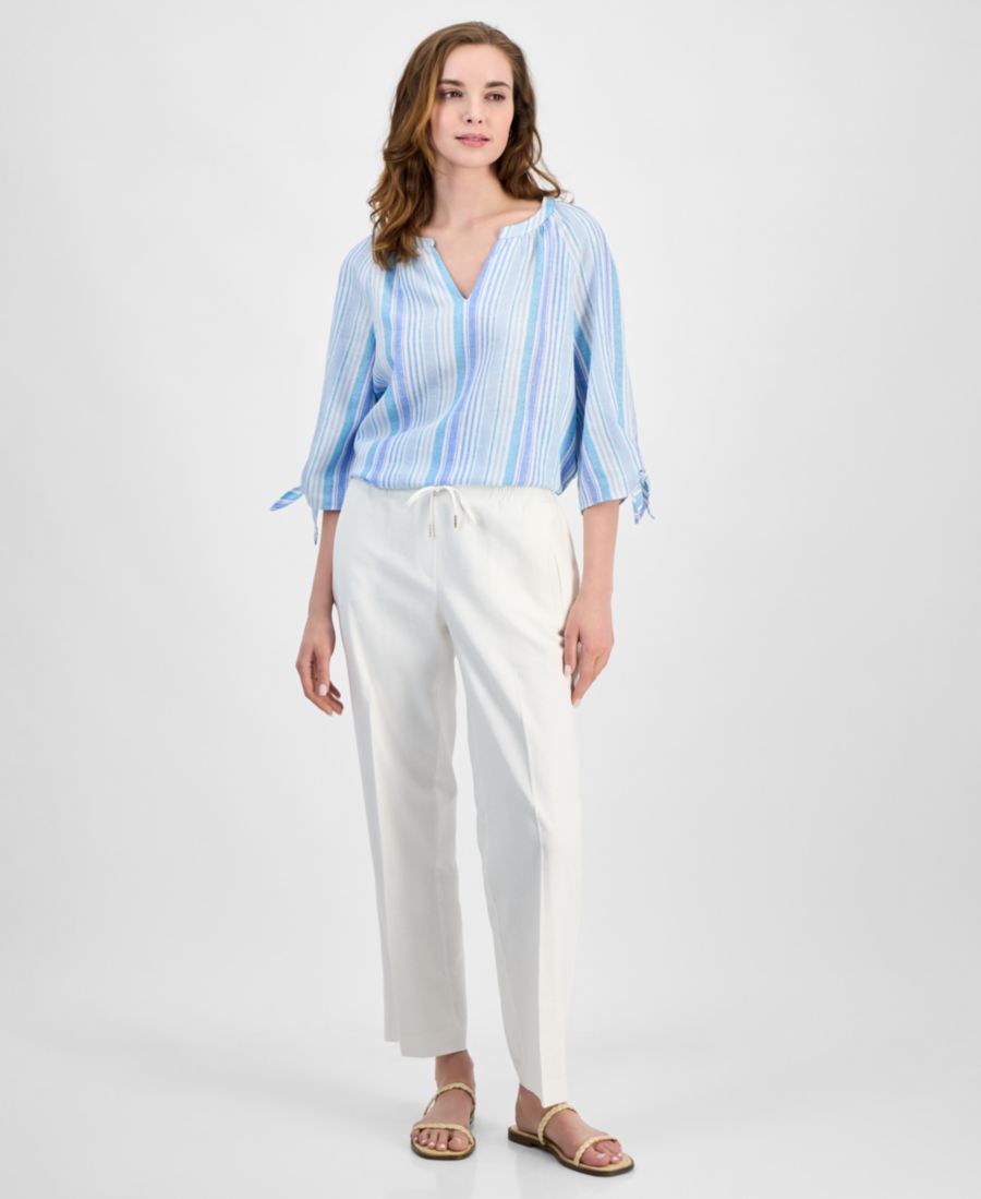 

Женские брюки с широкими штанинами, надеваемые через голову Jones New York, Nyc White