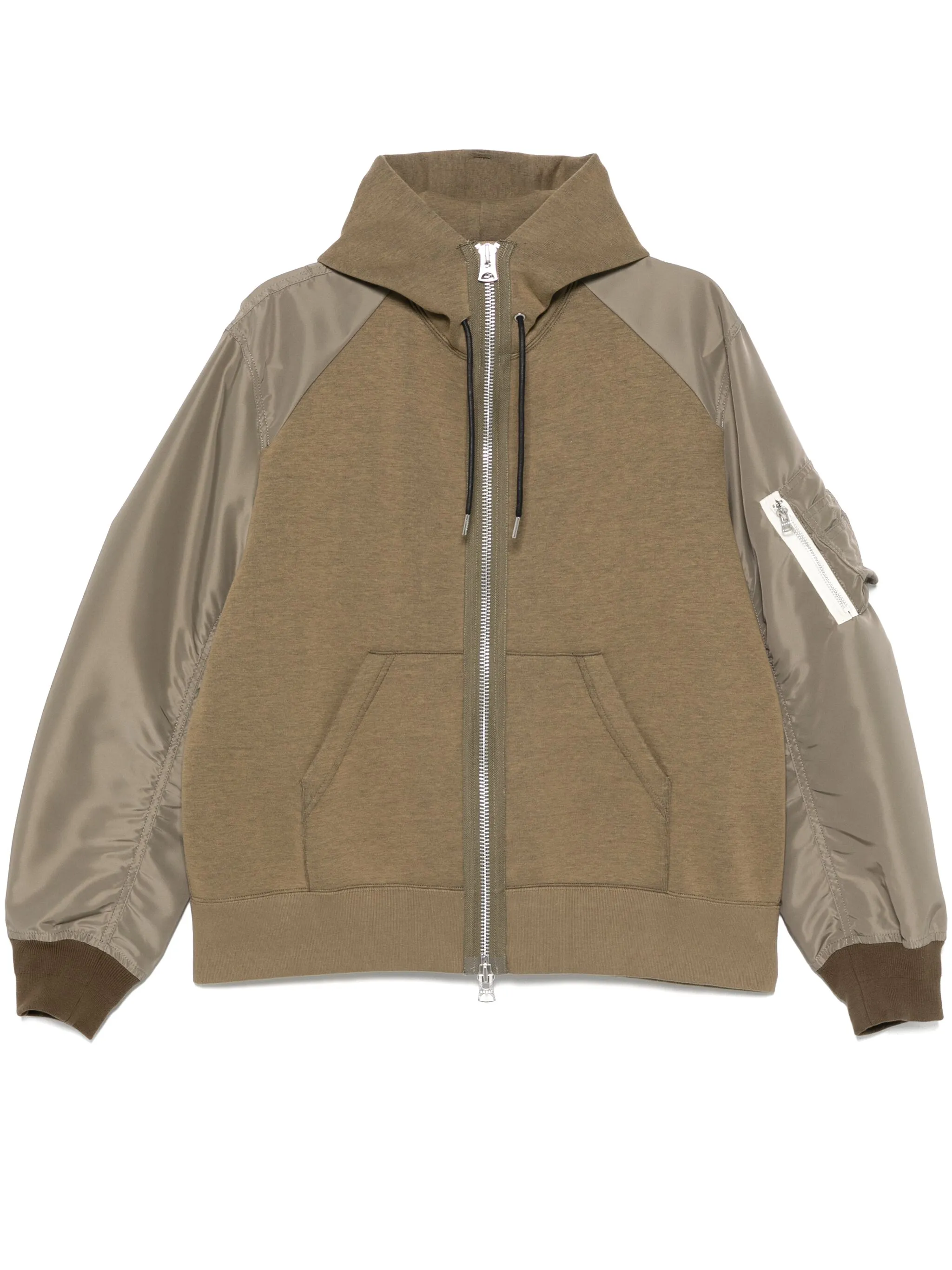 

Худи со вставками Sacai, зеленый