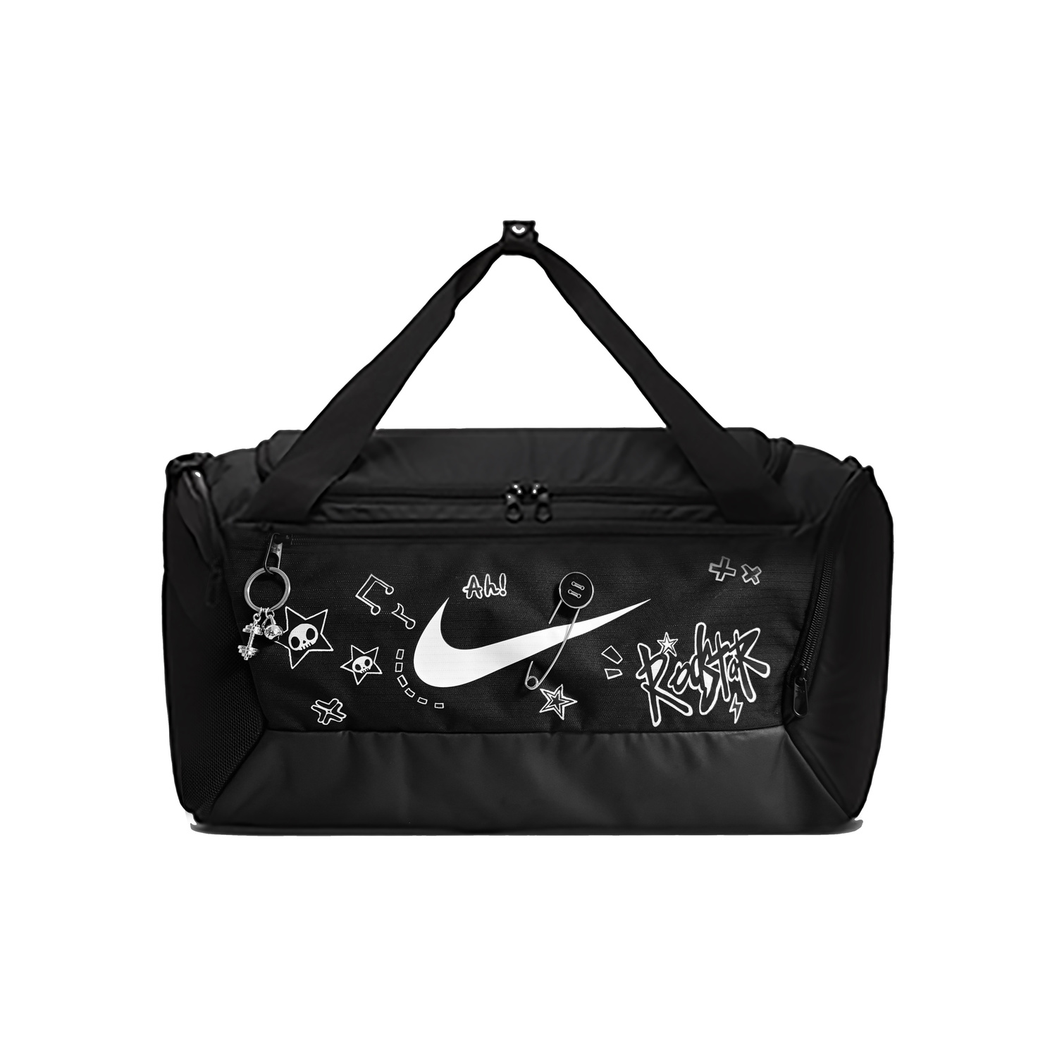 

Nike Тканевая баскетбольная сумка для кемпинга путешествий спортзала унисекс черная белая, Black White