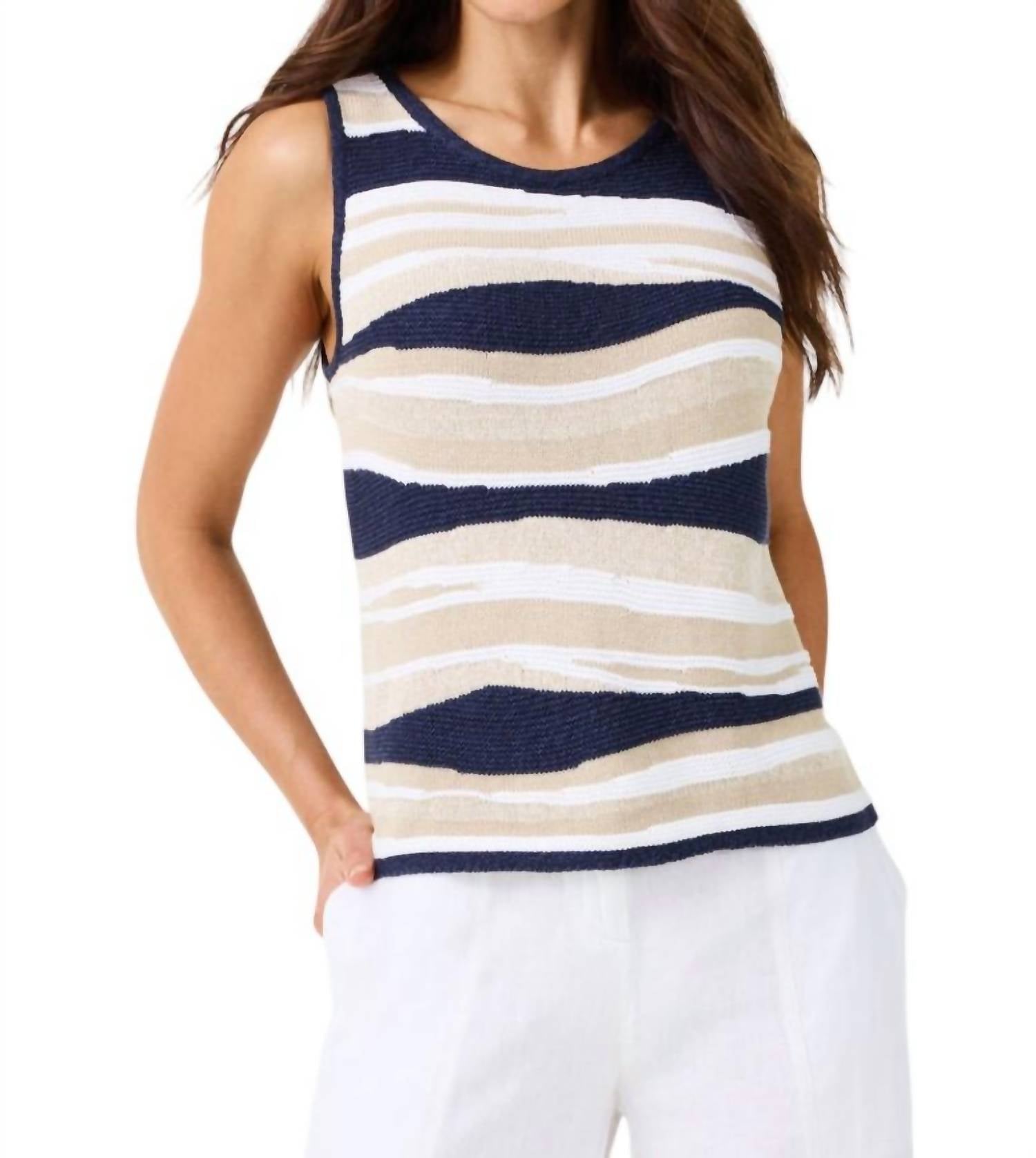 

Вязаный свитер Waves Tank Топ In Indigo Multi NZT by NIC+ZOE