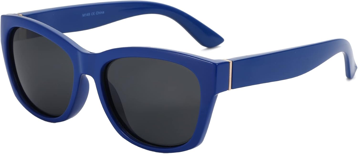 

Солнцезащитные очки ZENOTTIC «кошачий глаз» для женщин, поляризованные, винтажные квадратные, с защитой от УФ-излучения, ретро-очки большого размера для вождения, Blue Frame/Grey Polarized Lens