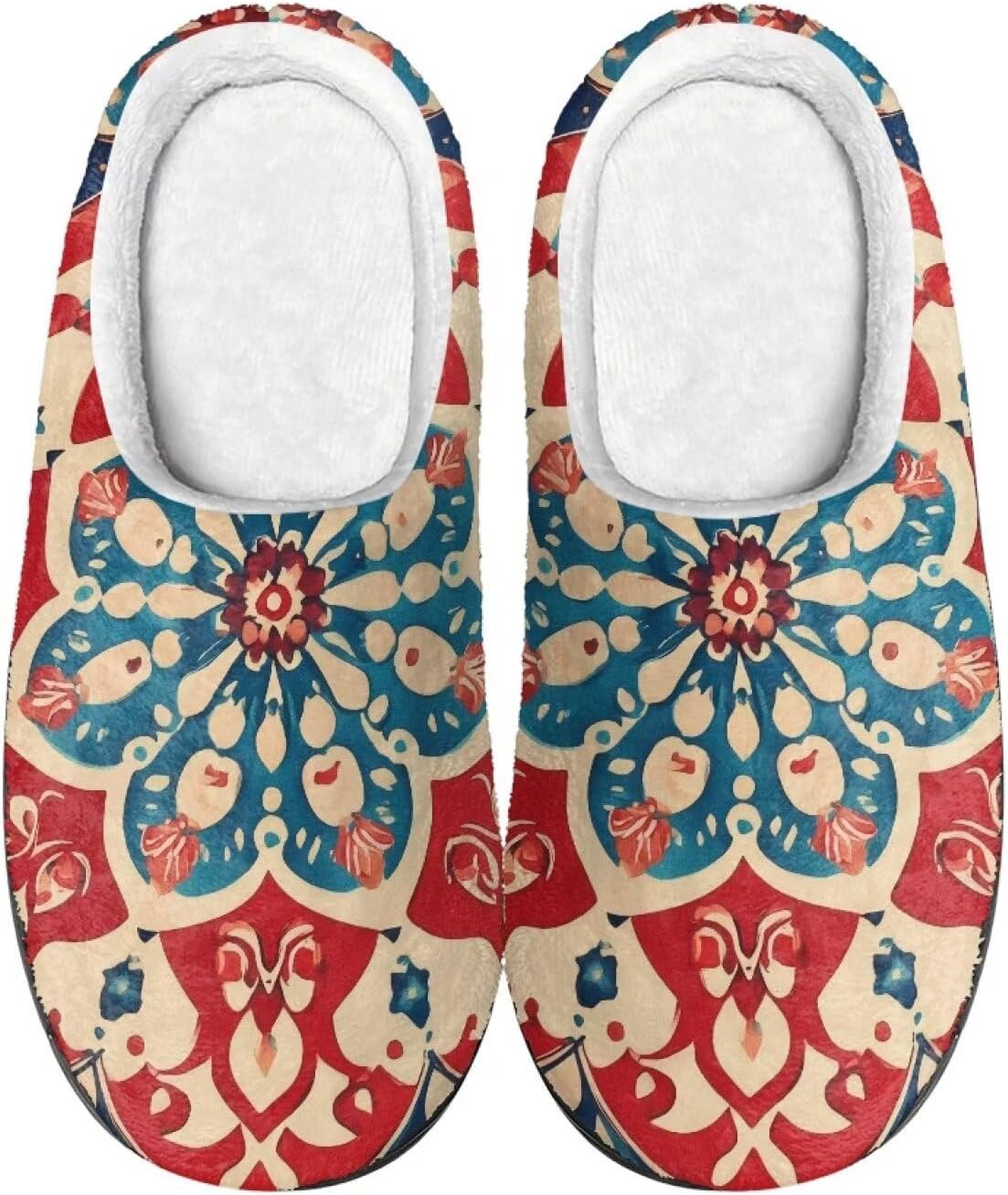 

Мужские и женские нескользящие тапочки, теплые мягкие уютные тапочки из фланели, домашняя обувь для спальни и улицы, размеры 2-12 Zcfygdx, красный/синий