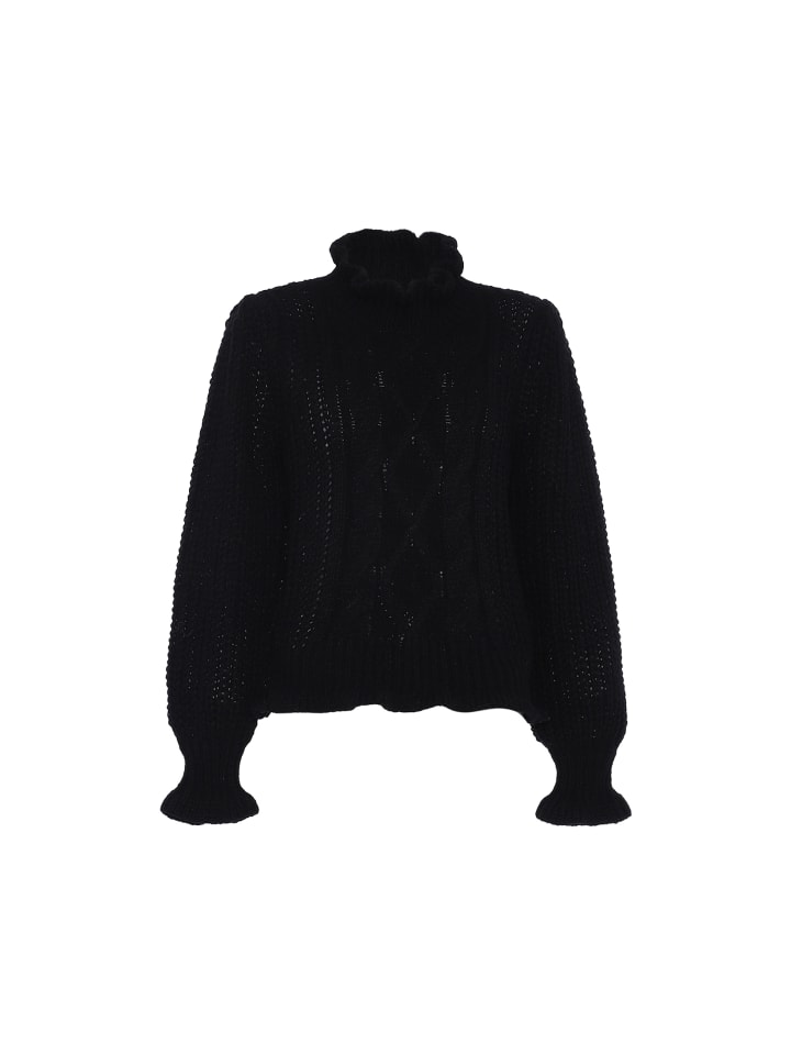 

Женский вязаный свитер ЧЕРНОГО цвета faina