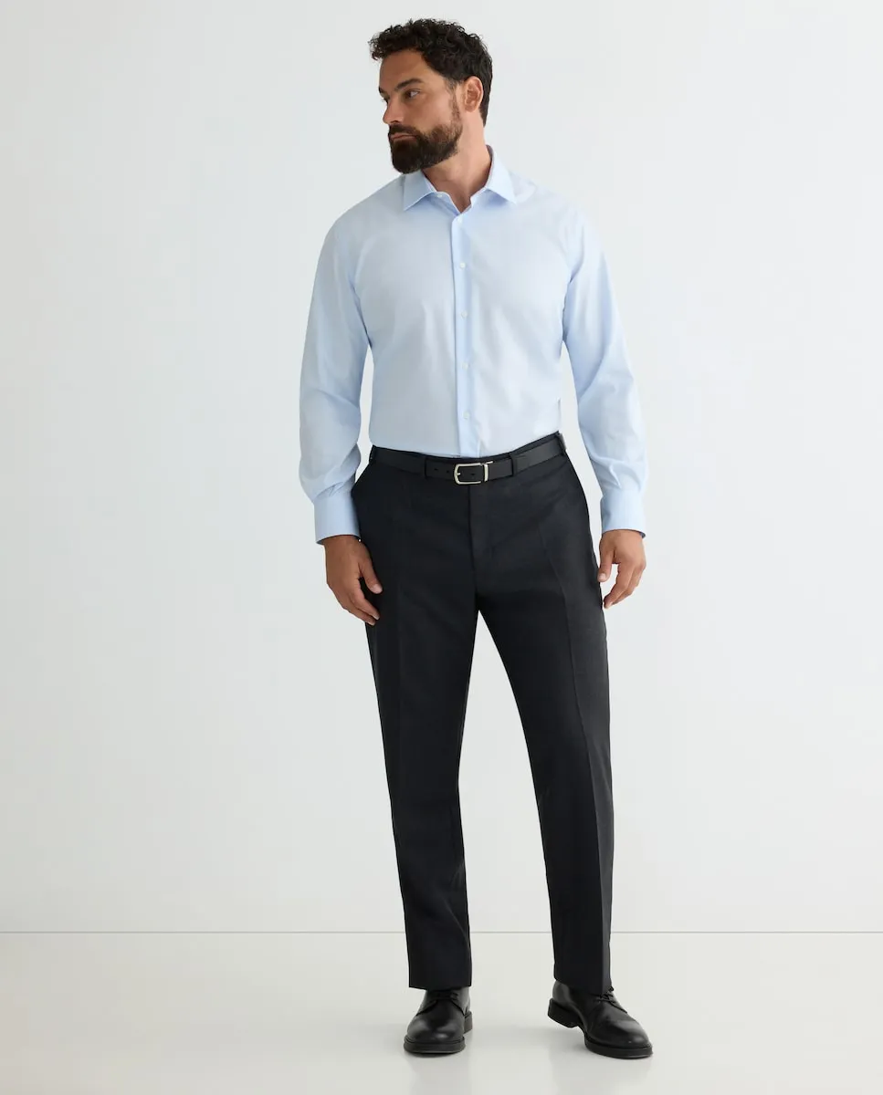 

Рубашка мужская классическая длинный рукав большого размера, не требует глажения Emidio Tucci, синий