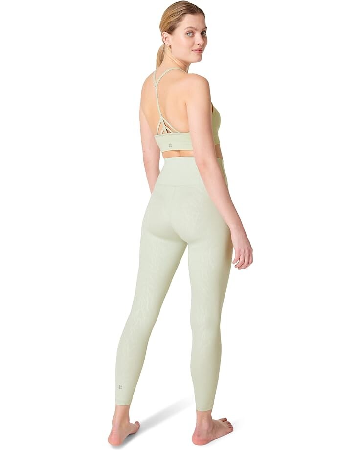 

Брюки Sweaty Betty All Day High-Waist 7/8 Leggings, цвет Green Tiger Line Print Emboss