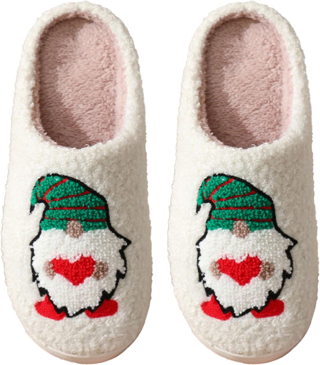

Рождественские хлопковые тапочки зимние плюшевые с мультяшным оленем, печеньем и Санта-Клаусом для дома, хлопковые домашние туфли Oukisam, 007 Little Dwarf