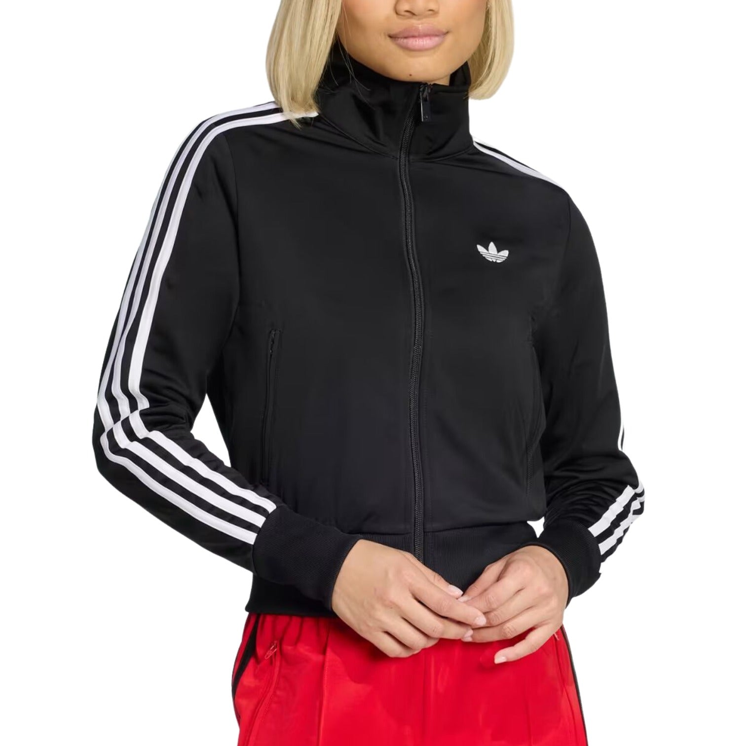 (WMNS) Спортивная футболка Adidas Firebird Classic Track Top 'Black White' — фото 2