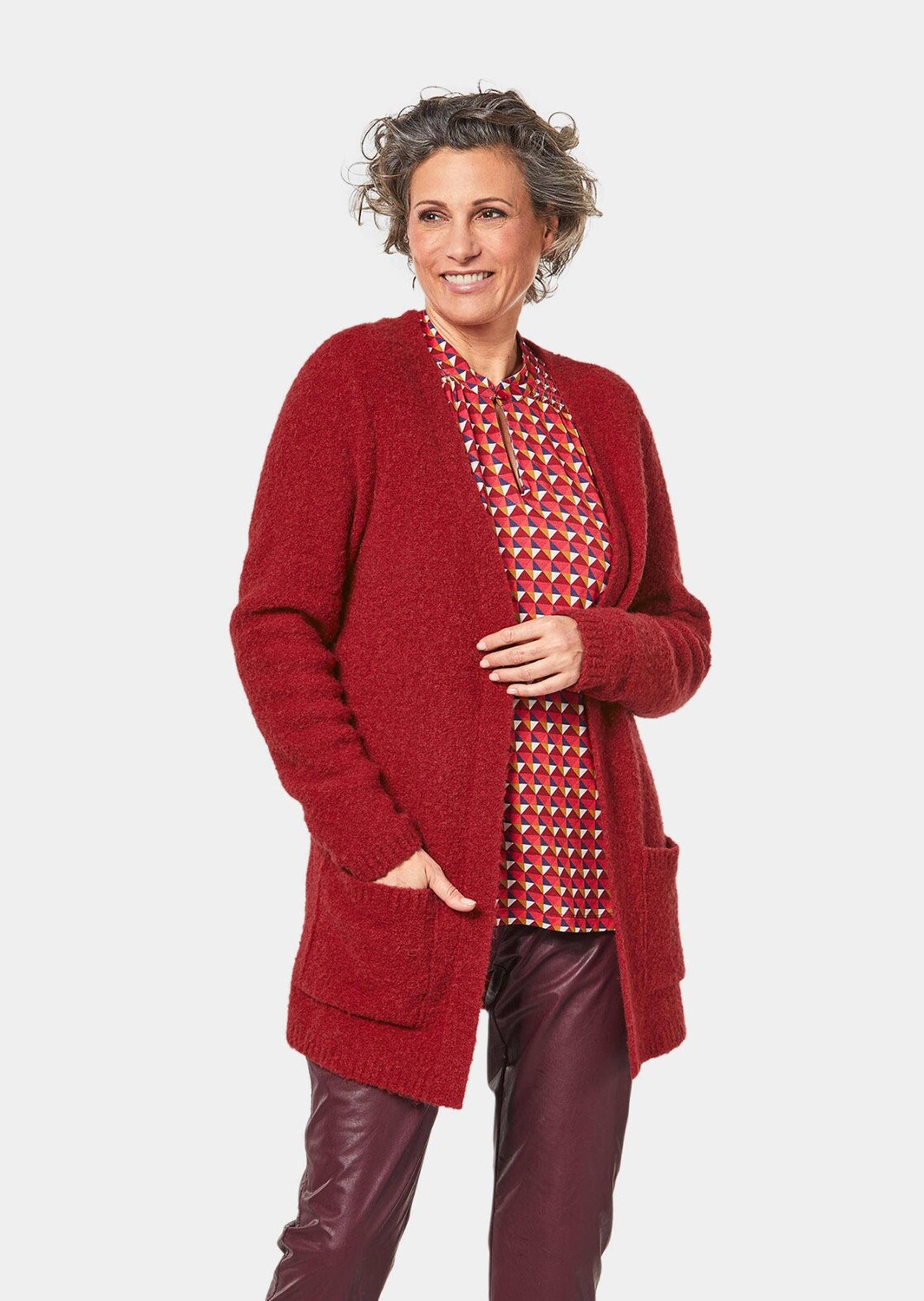 

Кардиган GOLDNER Strickjacke, цвет rubinrot