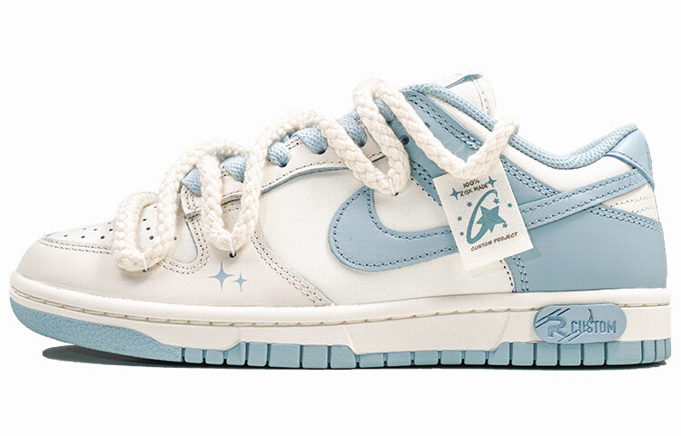 Кроссовки Nike Dunk Low, белый/голубой