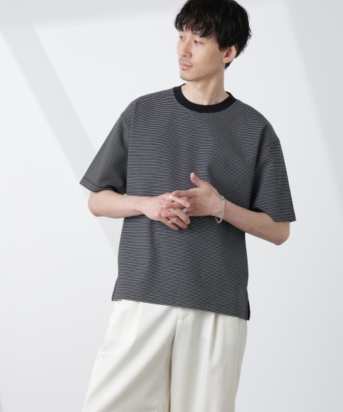 

Футболка с принтом, широкий крой NANO universe, черный