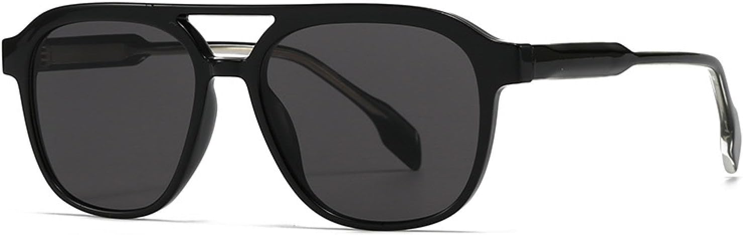 

Модные мужские солнцезащитные очки с двойной перемычкой, роскошные женские солнцезащитные очки в стиле ретро с градиентом цвета чая и защитой от УФ-излучения UV400 TVTBBVV, C1black Black