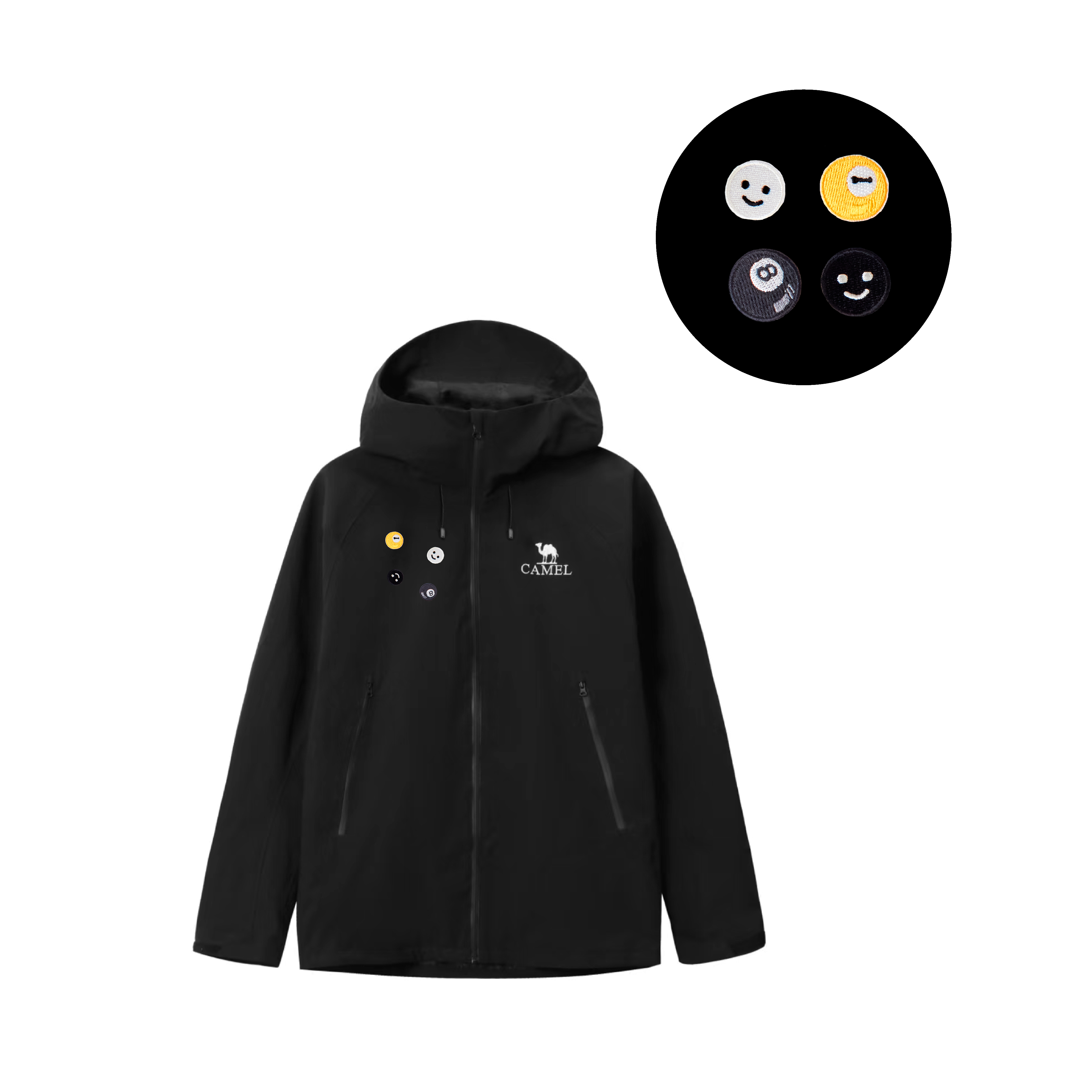 

Ветровка All weather Waterproof, Windproof, Thermal, Cold Resistant Unisex CAMEL, phantom черный