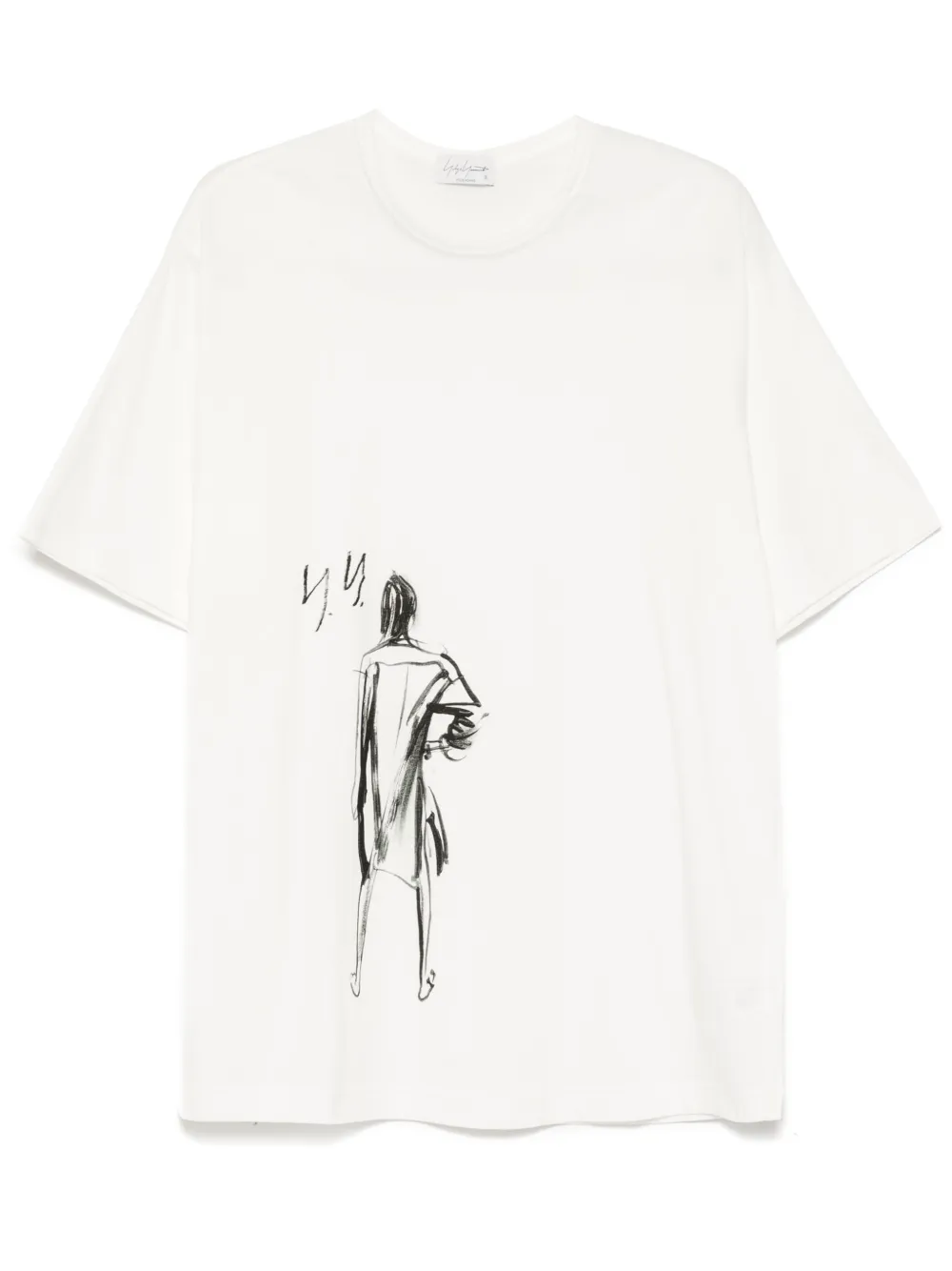 

Футболка из джерси с принтом Yohji Yamamoto, белый