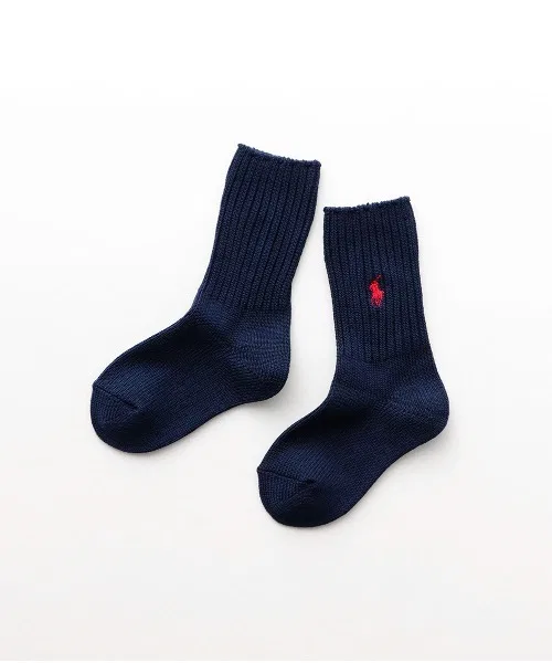 Носки детские с вышивкой логотипа Polo Ralph Lauren, 2 пары, тёмно-синие