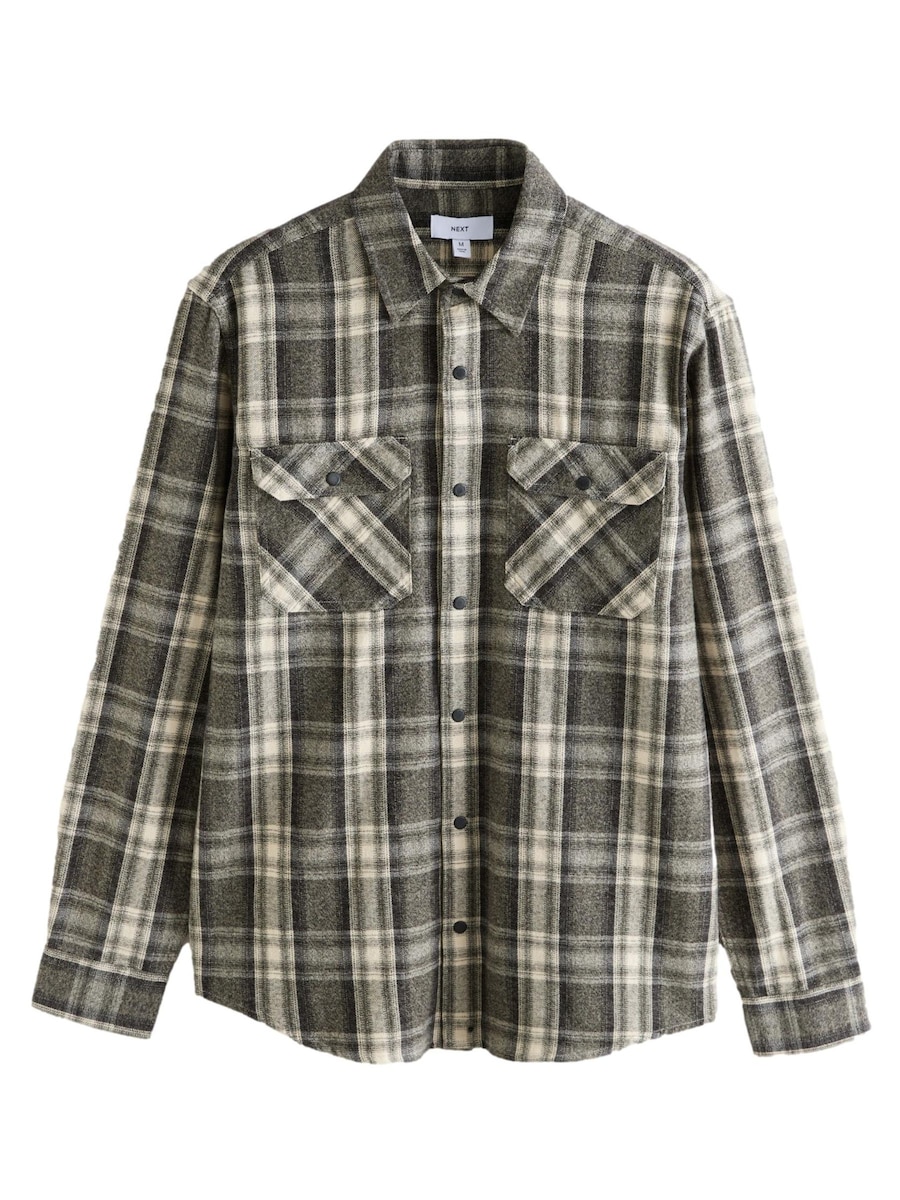 

Рубашка на пуговицах классического кроя Next, зеленый/оливковый