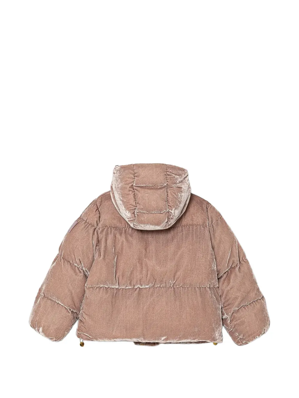 Стеганая куртка с капюшоном Elisabetta Franchi La Mia Bambina, розовый — фото 2