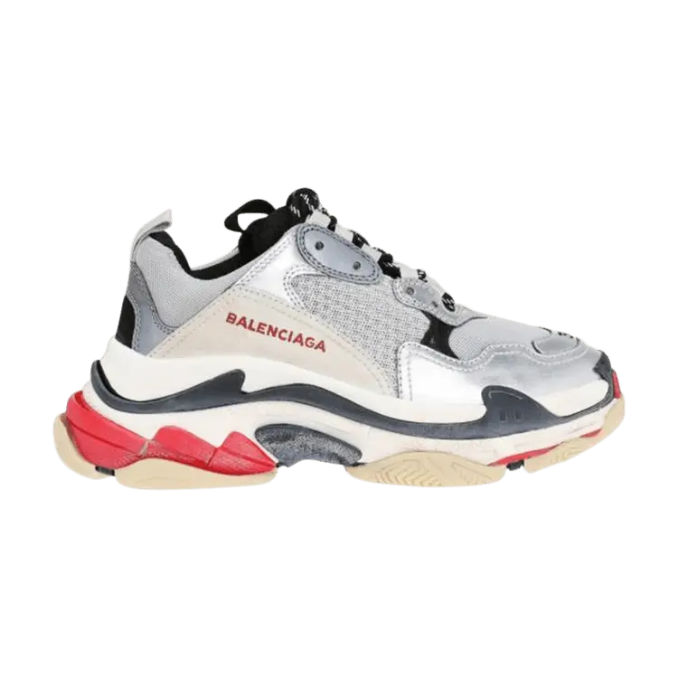 Кроссовки Balenciaga Wmns Triple S Trainer Silver, серебряный