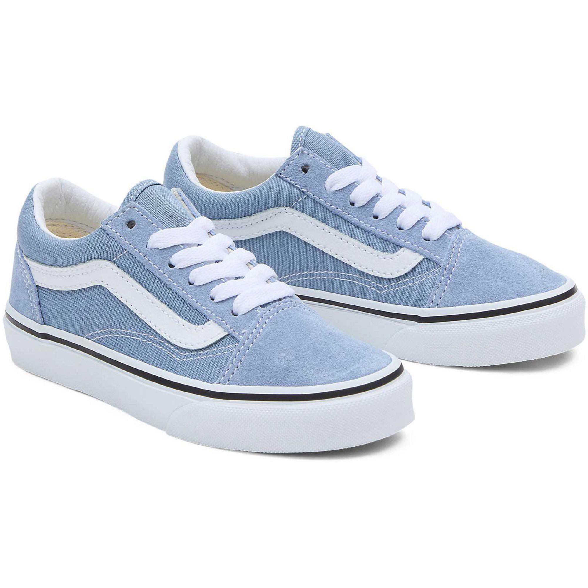 Детские повседневные туфли в стиле олдскул Vans, Dusty Blue — фото 3