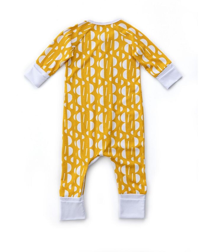 Двусторонний комбинезон на молнии для мальчиков и девочек Earth Baby Outfitters, желтый — фото 2