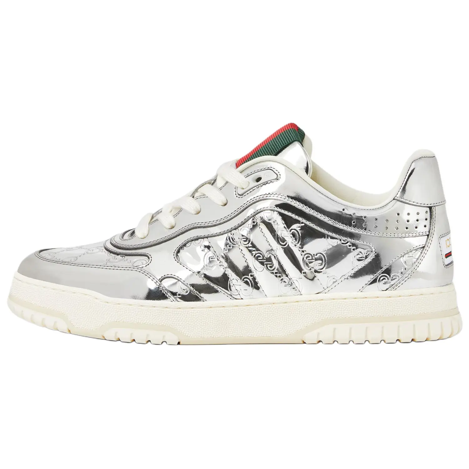 

Низкие кроссовки для скейтбординга Re Web, мужские, серебристые GUCCI, Original Shoe Box Included