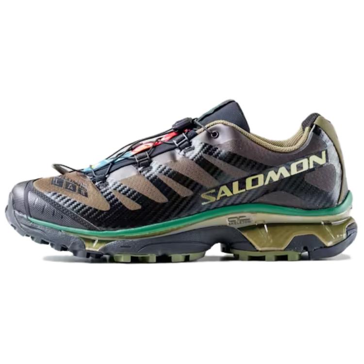 

SALOMON XT 4 противоскользящие износостойкие низкие трейловые кроссовки унисекс black green