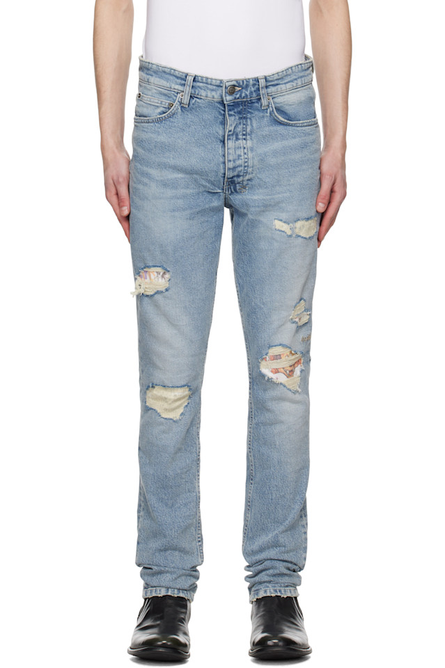 

Шич шампанское джинсы destroy sketch Ksubi, цвет denim