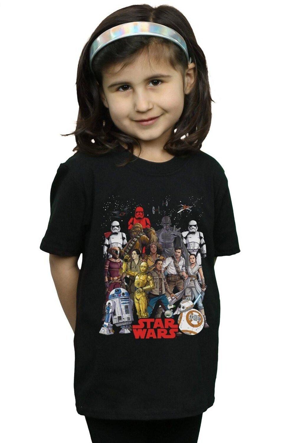 

Хлопковая футболка с коллажем «Восхождение Скайуокера» Star Wars, черный