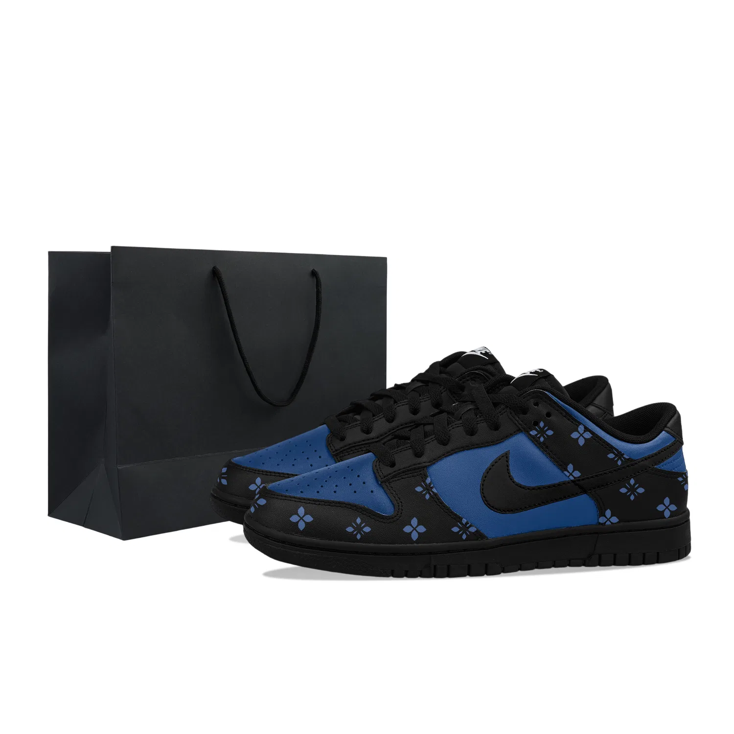 Кроссовки кожаные Nike Dunk Low Blue Black